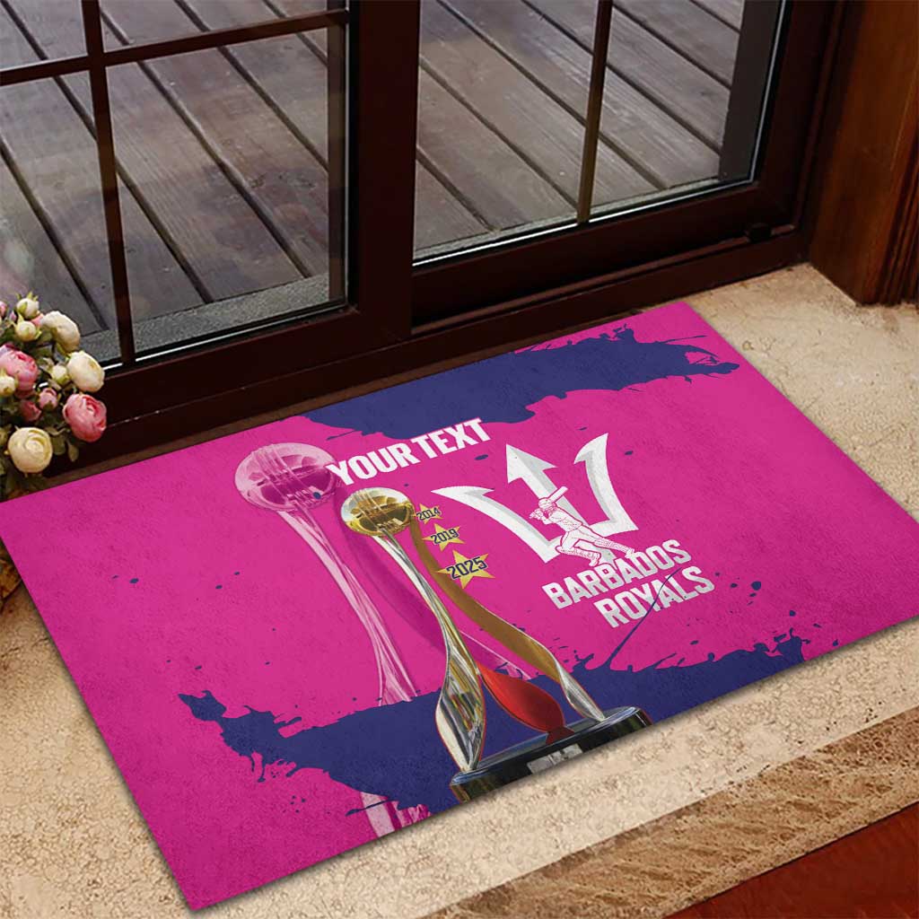 Barbados Royals Cricket Custom Rubber Doormat 3rd Champions Trophy Proud - Pink - Wonder Print Shop