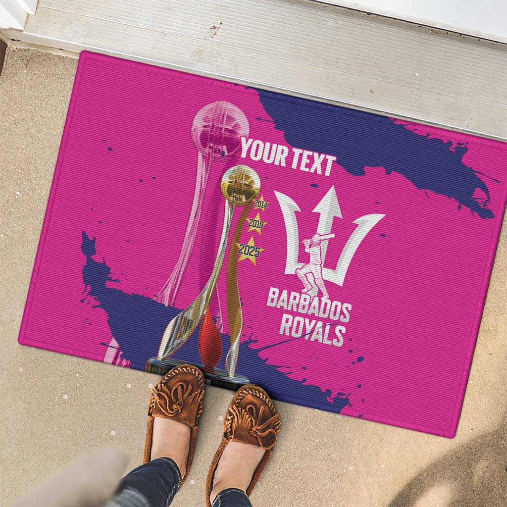 Barbados Royals Cricket Custom Rubber Doormat 3rd Champions Trophy Proud - Pink - Wonder Print Shop