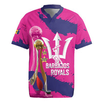Barbados Royals Cricket Custom Rugby Jersey 3rd Champions Trophy Proud - Pink - Wonder Print Shop