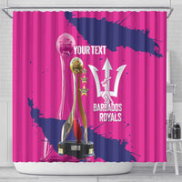 Barbados Royals Cricket Custom Shower Curtain 3rd Champions Trophy Proud - Pink - Wonder Print Shop