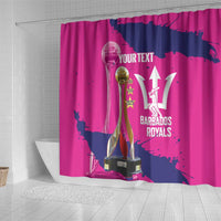 Barbados Royals Cricket Custom Shower Curtain 3rd Champions Trophy Proud - Pink - Wonder Print Shop