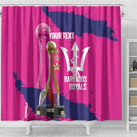 Barbados Royals Cricket Custom Shower Curtain 3rd Champions Trophy Proud - Pink - Wonder Print Shop