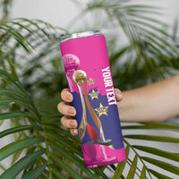 Barbados Royals Cricket Custom Skinny Tumbler 3rd Champions Trophy Proud - Pink - Wonder Print Shop