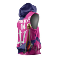 Barbados Royals Cricket Custom Sleeveless Hoodie 3rd Champions Trophy Proud - Pink - Wonder Print Shop