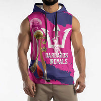 Barbados Royals Cricket Custom Sleeveless Hoodie 3rd Champions Trophy Proud - Pink - Wonder Print Shop