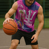 Barbados Royals Cricket Custom Sleeveless Hoodie 3rd Champions Trophy Proud - Pink - Wonder Print Shop