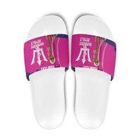 Barbados Royals Cricket Custom Slide Sandals 3rd Champions Trophy Proud - Pink - Wonder Print Shop