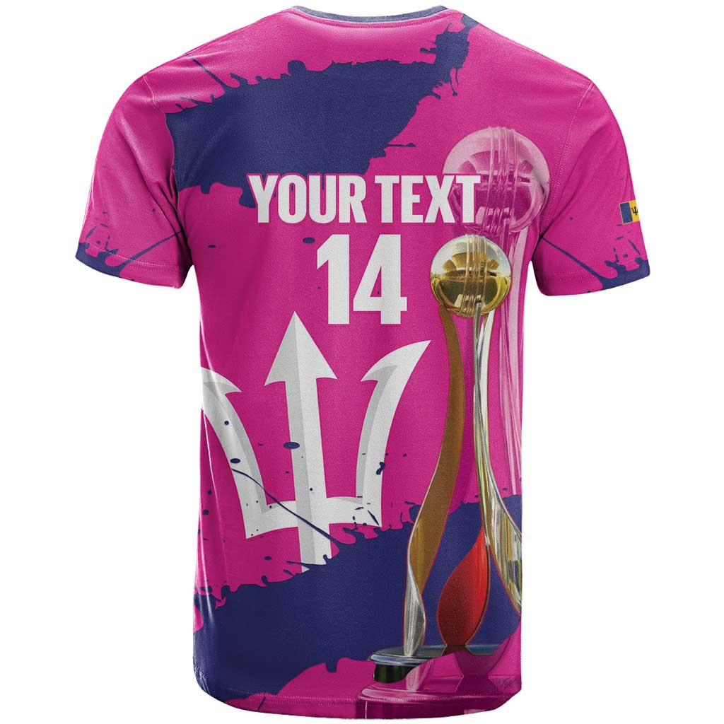 Barbados Royals Cricket Custom T Shirt 3rd Champions Trophy Proud - Pink - Wonder Print Shop