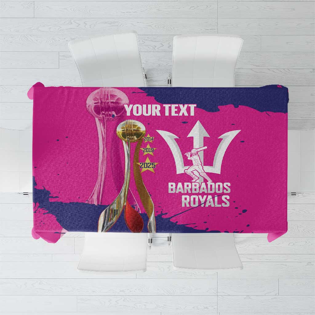 Barbados Royals Cricket Custom Tablecloth 3rd Champions Trophy Proud - Pink - Wonder Print Shop