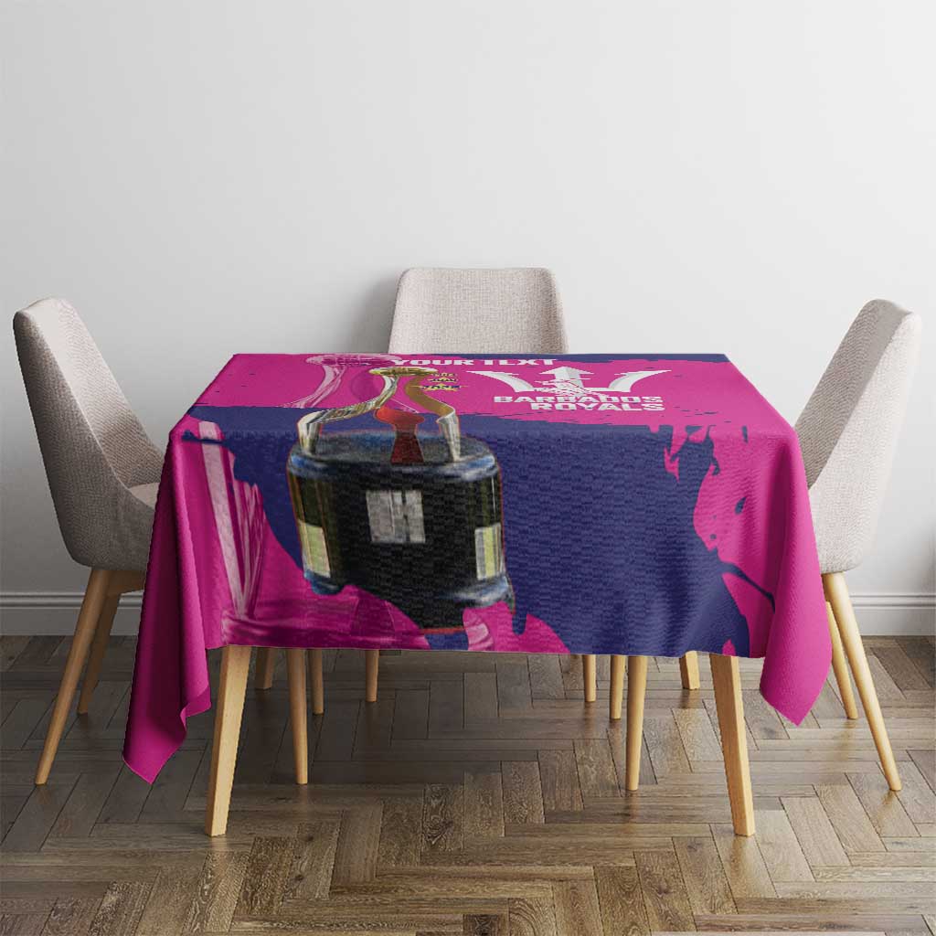 Barbados Royals Cricket Custom Tablecloth 3rd Champions Trophy Proud - Pink - Wonder Print Shop