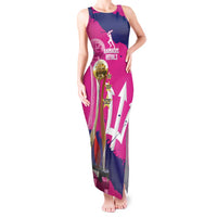 Barbados Royals Cricket Custom Tank Maxi Dress 3rd Champions Trophy Proud - Pink - Wonder Print Shop