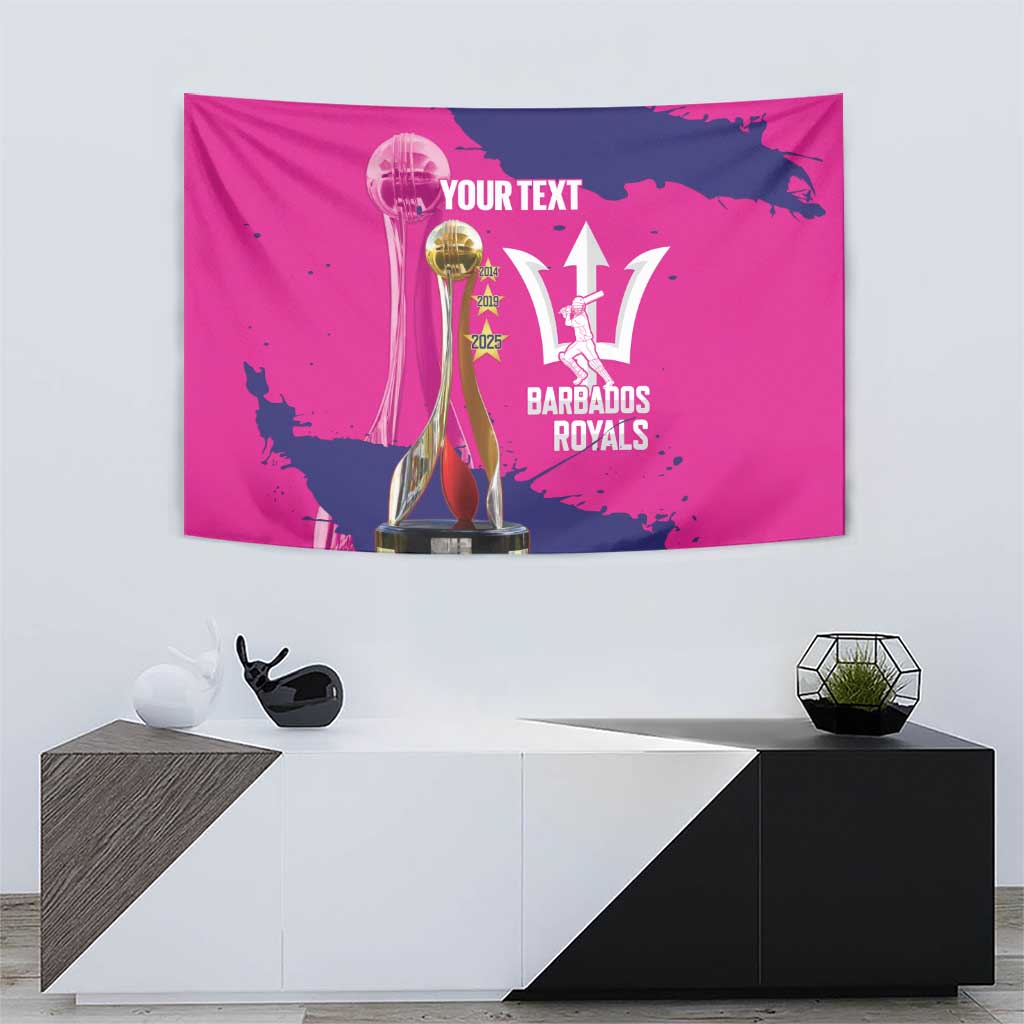 Barbados Royals Cricket Custom Tapestry 3rd Champions Trophy Proud - Pink - Wonder Print Shop