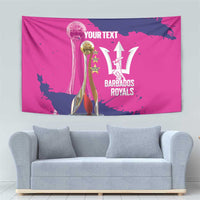 Barbados Royals Cricket Custom Tapestry 3rd Champions Trophy Proud - Pink - Wonder Print Shop