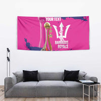 Barbados Royals Cricket Custom Tapestry 3rd Champions Trophy Proud - Pink - Wonder Print Shop