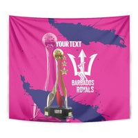 Barbados Royals Cricket Custom Tapestry 3rd Champions Trophy Proud - Pink - Wonder Print Shop
