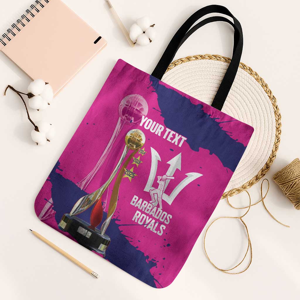 Barbados Royals Cricket Custom Tote Bag 3rd Champions Trophy Proud - Pink - Wonder Print Shop