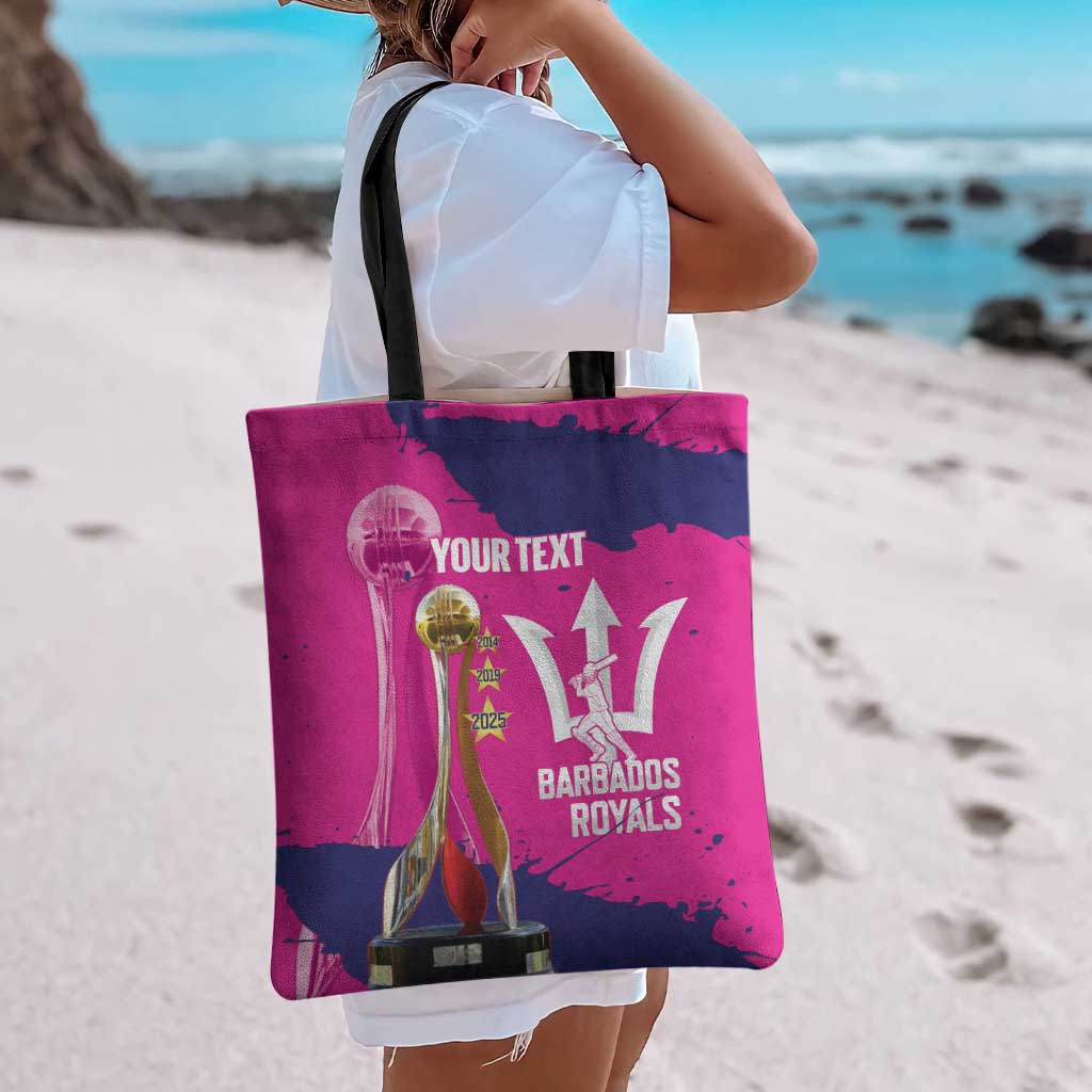 Barbados Royals Cricket Custom Tote Bag 3rd Champions Trophy Proud - Pink - Wonder Print Shop