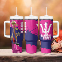Barbados Royals Cricket Custom Tumbler With Handle 3rd Champions Trophy Proud - Pink - Wonder Print Shop