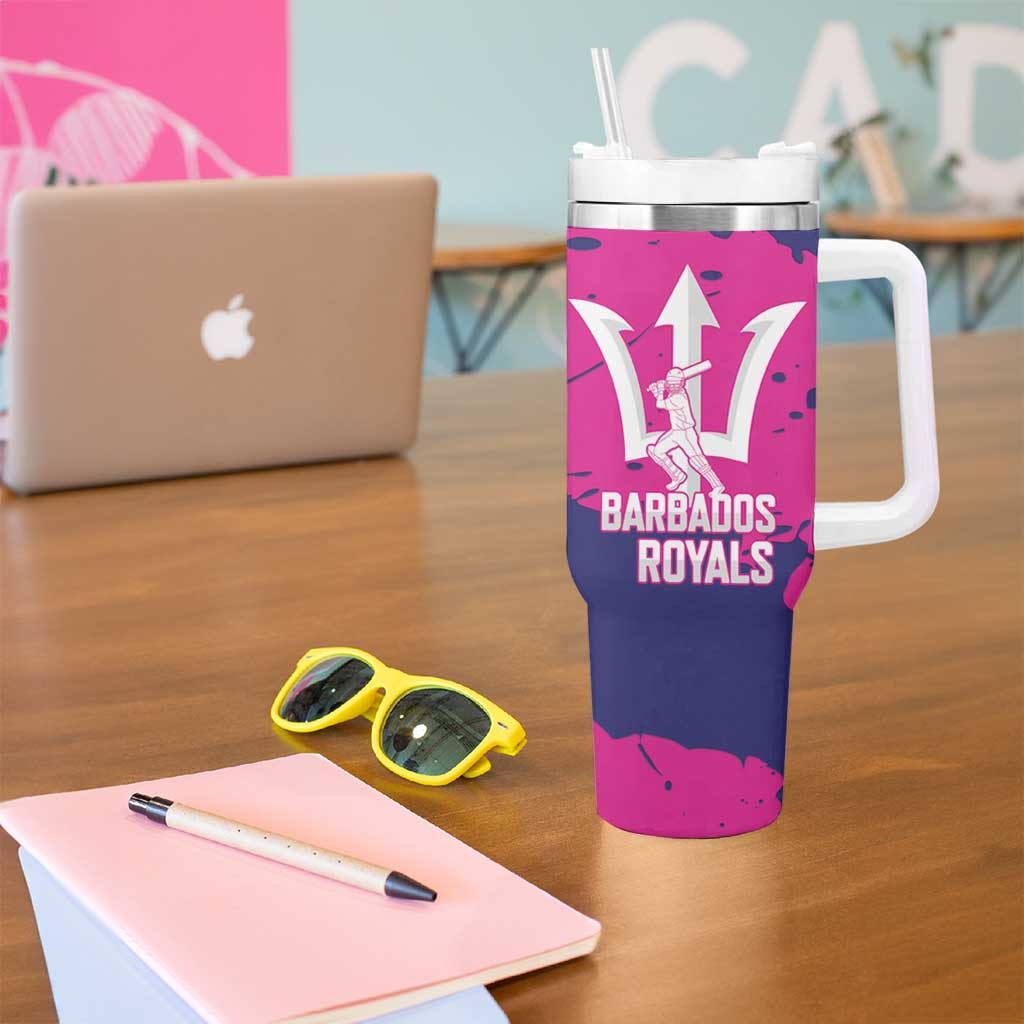 Barbados Royals Cricket Custom Tumbler With Handle 3rd Champions Trophy Proud - Pink - Wonder Print Shop