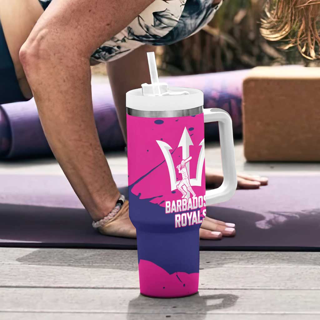 Barbados Royals Cricket Custom Tumbler With Handle 3rd Champions Trophy Proud - Pink - Wonder Print Shop