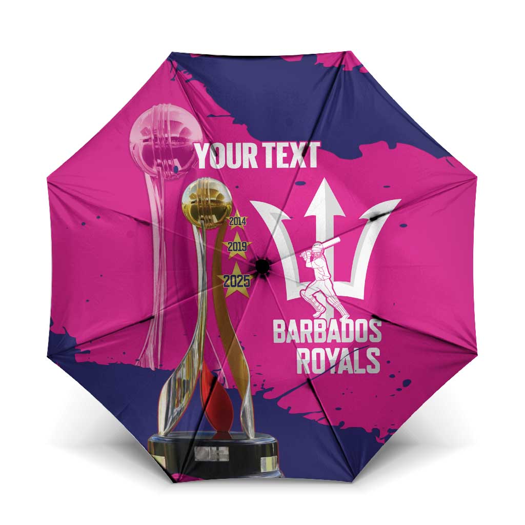 Barbados Royals Cricket Custom Umbrella 3rd Champions Trophy Proud - Pink - Wonder Print Shop