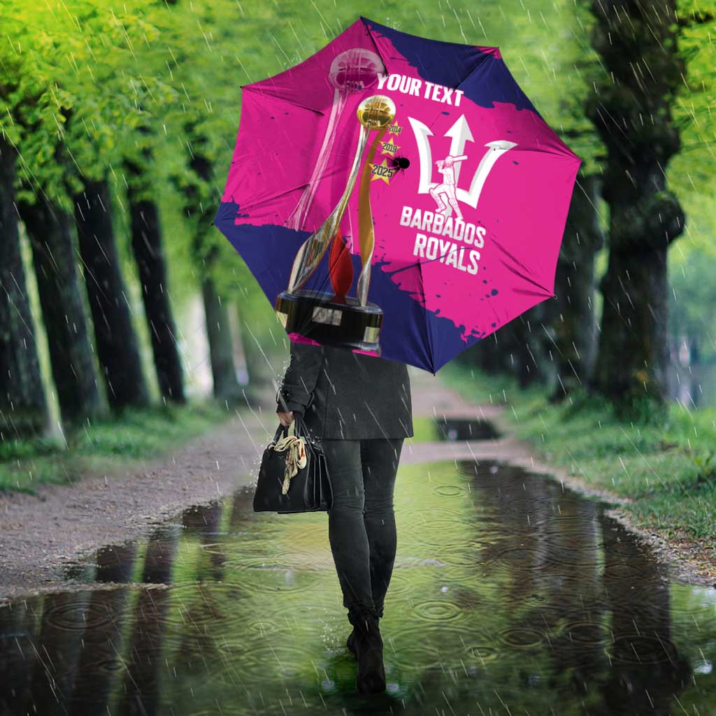 Barbados Royals Cricket Custom Umbrella 3rd Champions Trophy Proud - Pink - Wonder Print Shop