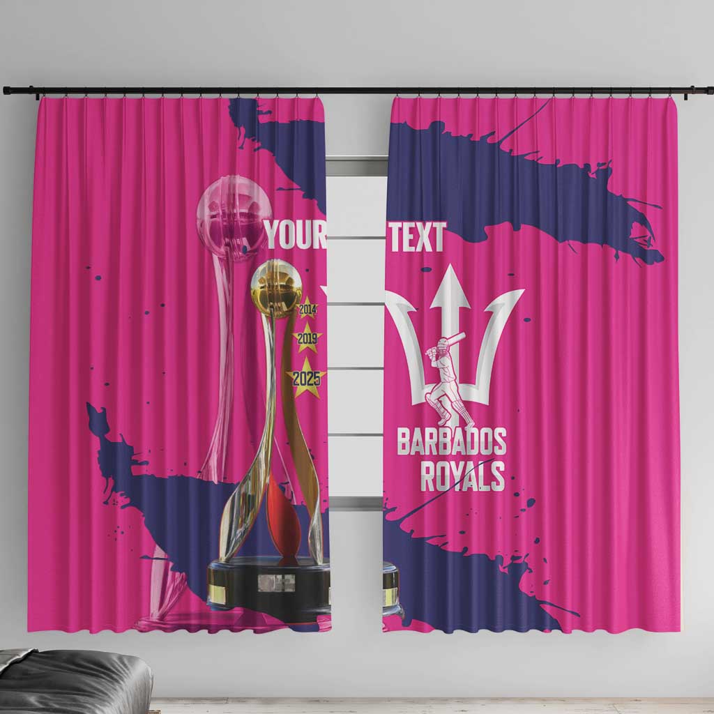 Barbados Royals Cricket Custom Window Curtain 3rd Champions Trophy Proud - Pink - Wonder Print Shop