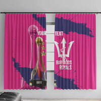 Barbados Royals Cricket Custom Window Curtain 3rd Champions Trophy Proud - Pink - Wonder Print Shop