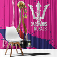 Barbados Royals Cricket Custom Window Curtain 3rd Champions Trophy Proud - Pink - Wonder Print Shop
