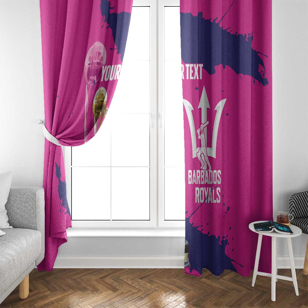 Barbados Royals Cricket Custom Window Curtain 3rd Champions Trophy Proud - Pink - Wonder Print Shop