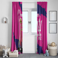Barbados Royals Cricket Custom Window Curtain 3rd Champions Trophy Proud - Pink - Wonder Print Shop