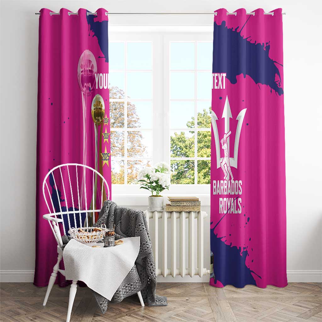 Barbados Royals Cricket Custom Window Curtain 3rd Champions Trophy Proud - Pink - Wonder Print Shop