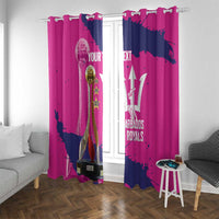 Barbados Royals Cricket Custom Window Curtain 3rd Champions Trophy Proud - Pink - Wonder Print Shop