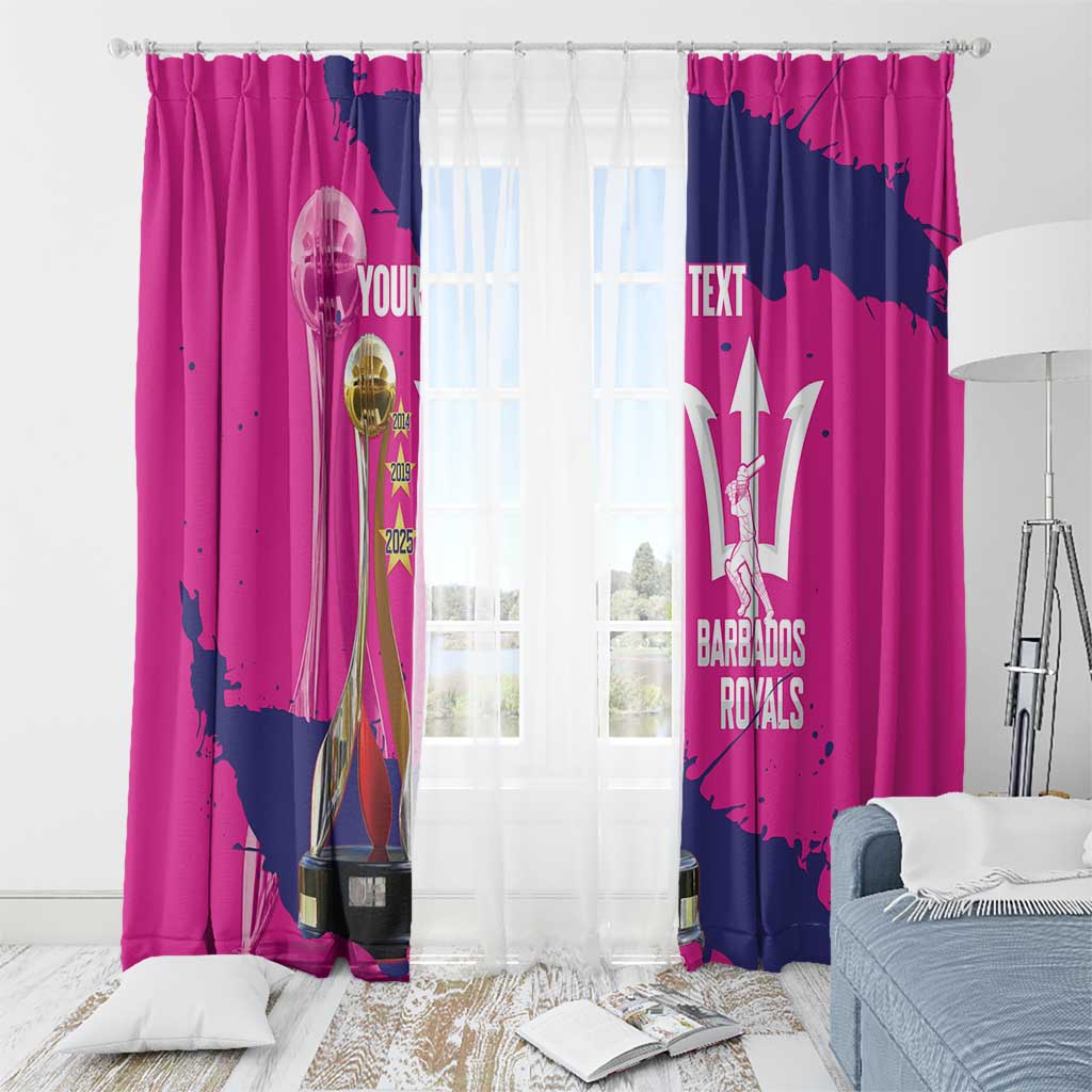 Barbados Royals Cricket Custom Window Curtain 3rd Champions Trophy Proud - Pink - Wonder Print Shop