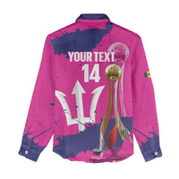 Barbados Royals Cricket Custom Women Casual Shirt 3rd Champions Trophy Proud - Pink - Wonder Print Shop