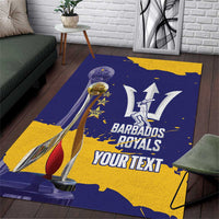 Barbados Royals Cricket Custom Area Rug 3rd Champions Trophy Proud - Blue - Wonder Print Shop