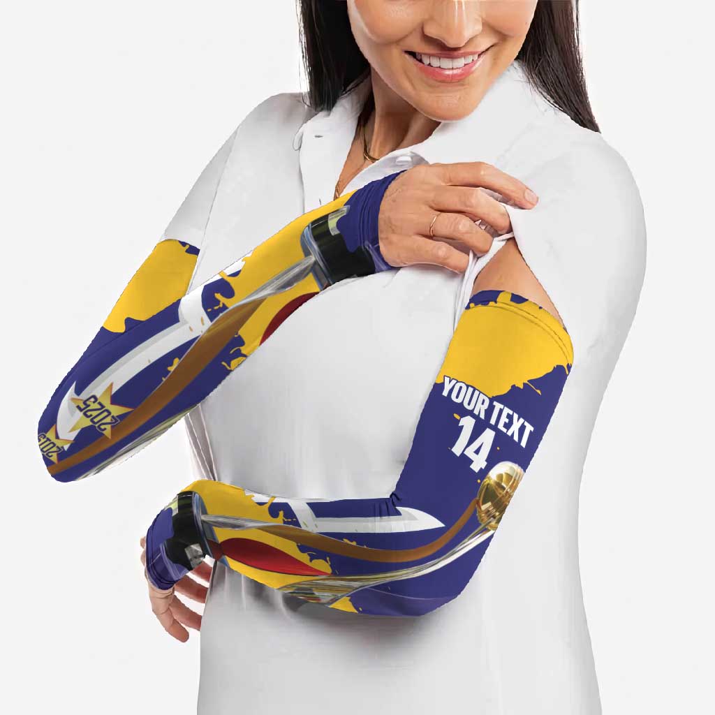 Barbados Royals Cricket Custom Arm Sleeves 3rd Champions Trophy Proud - Blue - Wonder Print Shop