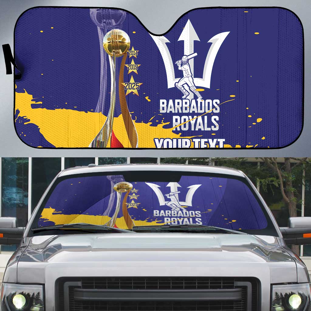 Barbados Royals Cricket Custom Auto Sun Shade 3rd Champions Trophy Proud - Blue - Wonder Print Shop