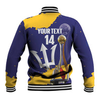 Barbados Royals Cricket Custom Baseball Jacket 3rd Champions Trophy Proud - Blue - Wonder Print Shop