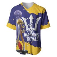 Barbados Royals Cricket Custom Baseball Jersey 3rd Champions Trophy Proud - Blue - Wonder Print Shop