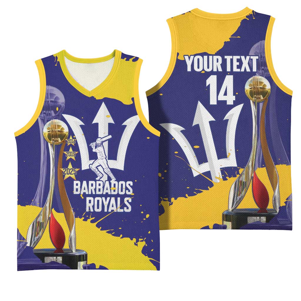 Barbados Royals Cricket Custom Basketball Jersey 3rd Champions Trophy Proud - Blue - Wonder Print Shop