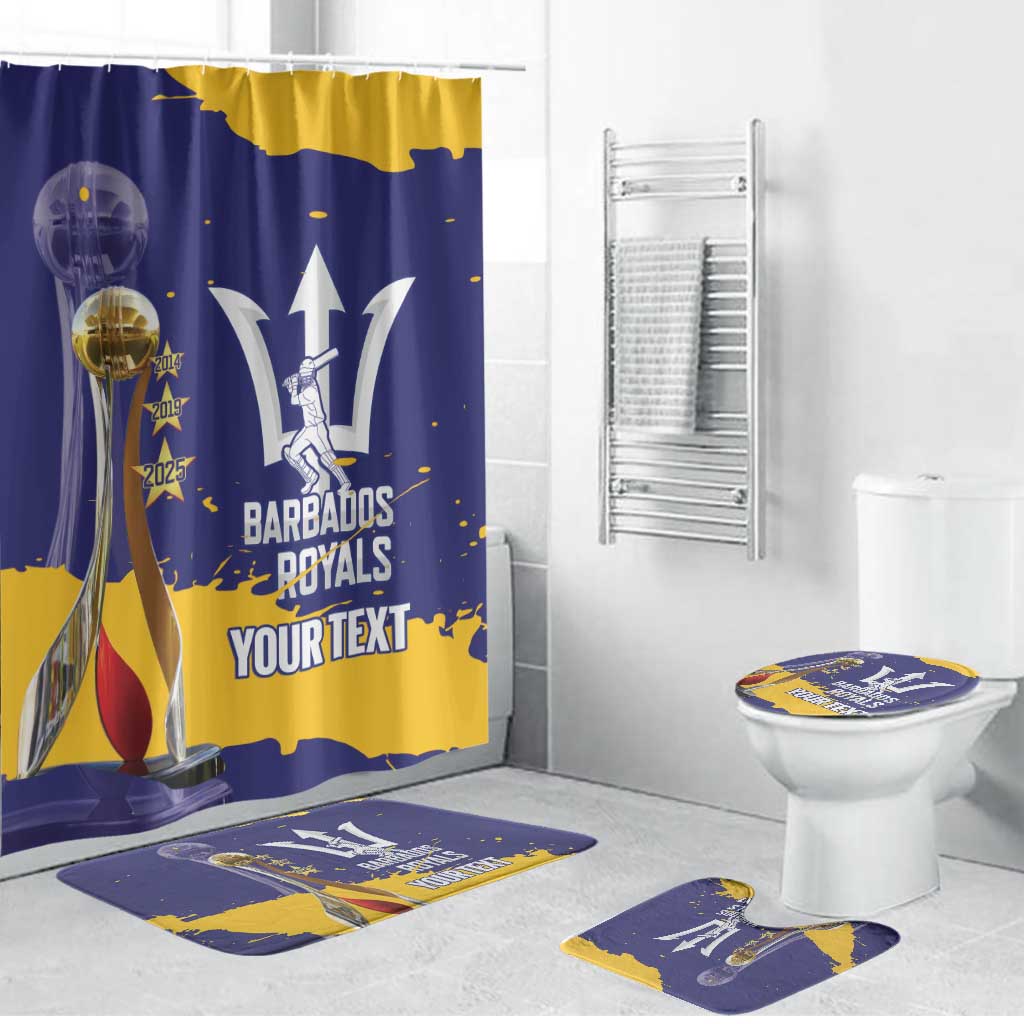 Barbados Royals Cricket Custom Bathroom Set 3rd Champions Trophy Proud - Blue - Wonder Print Shop