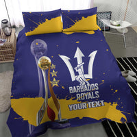Barbados Royals Cricket Custom Bedding Set 3rd Champions Trophy Proud - Blue - Wonder Print Shop
