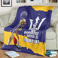 Barbados Royals Cricket Custom Blanket 3rd Champions Trophy Proud - Blue - Wonder Print Shop