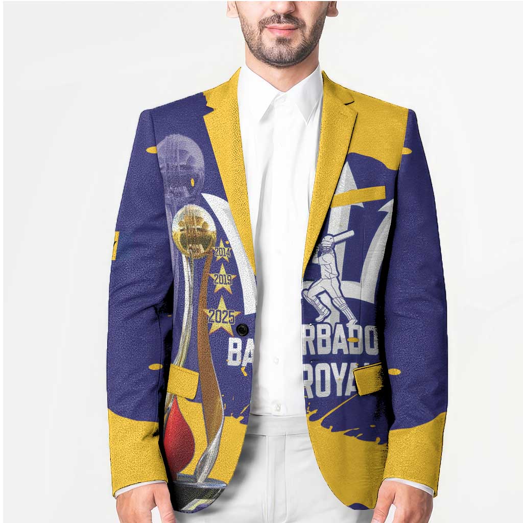 Barbados Royals Cricket Custom Blazer 3rd Champions Trophy Proud - Blue - Wonder Print Shop
