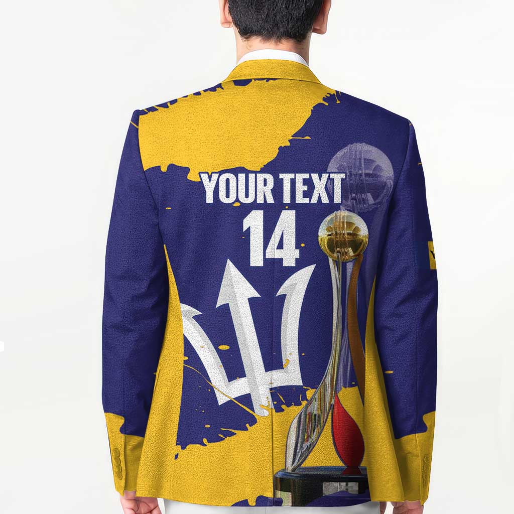 Barbados Royals Cricket Custom Blazer 3rd Champions Trophy Proud - Blue - Wonder Print Shop
