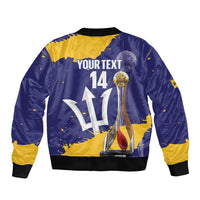 Barbados Royals Cricket Custom Bomber Jacket 3rd Champions Trophy Proud - Blue - Wonder Print Shop