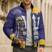 Barbados Royals Cricket Custom Bomber Puffer Jacket 3rd Champions Trophy Proud - Blue - Wonder Print Shop