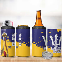Barbados Royals Cricket Custom 4 in 1 Can Cooler Tumbler 3rd Champions Trophy Proud - Blue - Wonder Print Shop