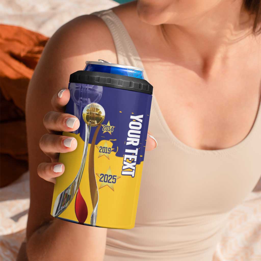 Barbados Royals Cricket Custom 4 in 1 Can Cooler Tumbler 3rd Champions Trophy Proud - Blue - Wonder Print Shop